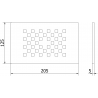Mexen Hugo shower tray masking, black - 42910070