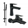 Mexen Axel DB72 bathtub set, Black - 73803DB72-70