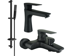Mexen Axel DB72 bathtub set, Black - 73803DB72-70