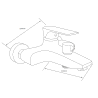 Mexen Axel DB62 bathtub set, Chrome - 73803DB62-00