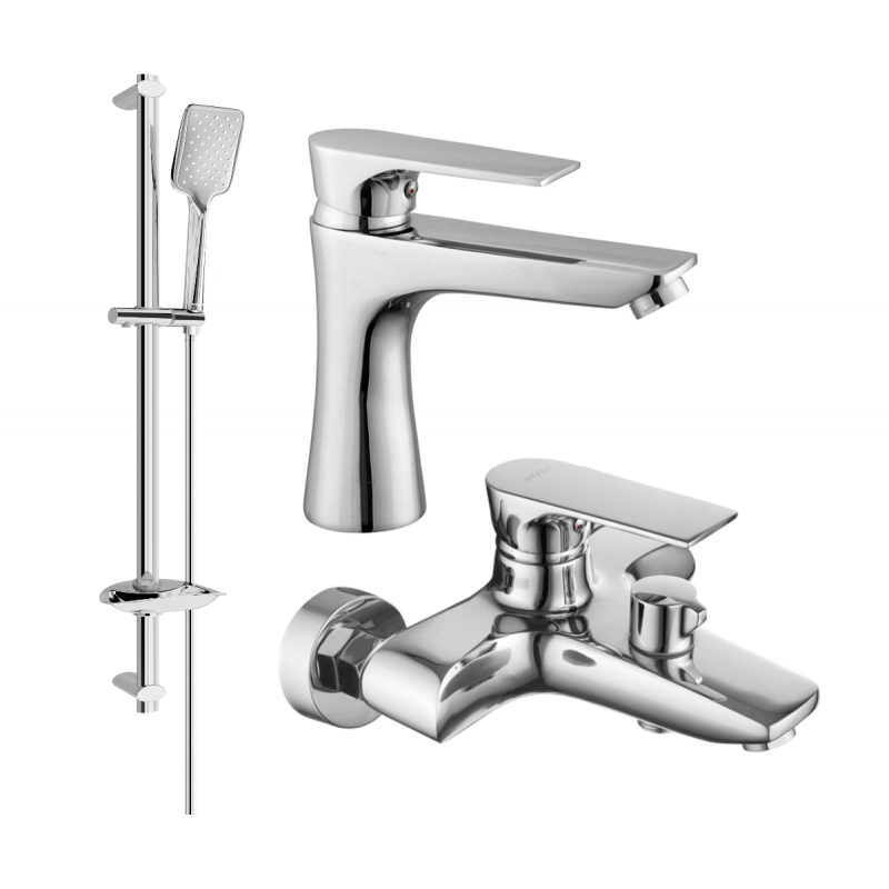 Mexen Axel DB62 bathtub set, Chrome - 73803DB62-00
