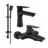 Mexen Axel DB62 bathtub set, Black - 73803DB62-70