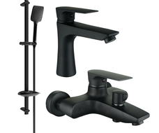 Mexen Axel DB62 bathtub set, Black - 73803DB62-70