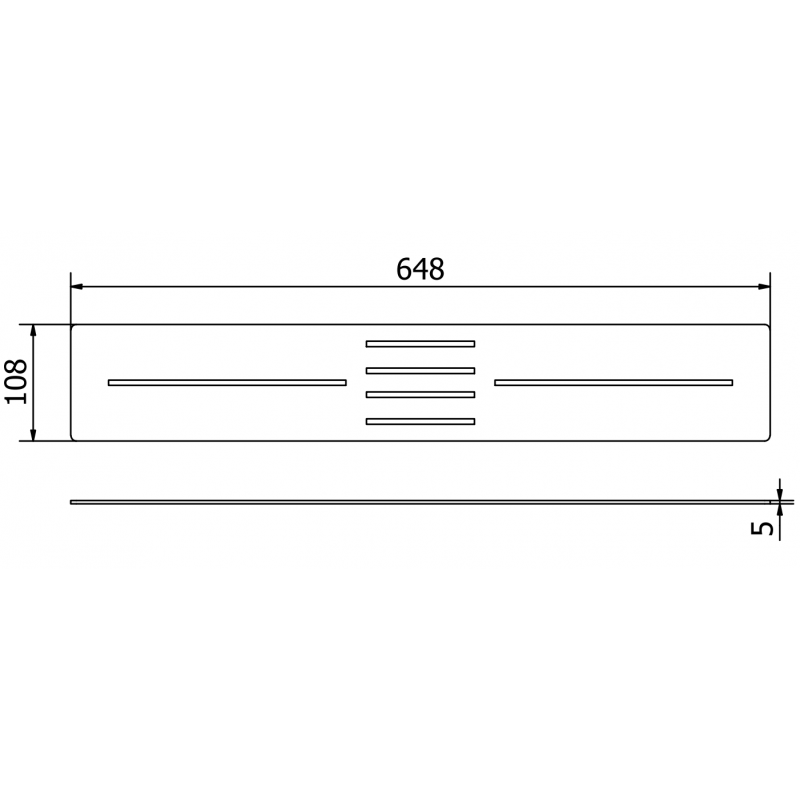 Mexen Toro shower tray masking panel 130-160 cm, black - 43920070