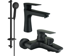 Mexen Axel DB40 bathtub set, Black - 73803DB40-70