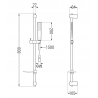 Mexen Axel DF72 bathtub set, Black 73813DF72-70