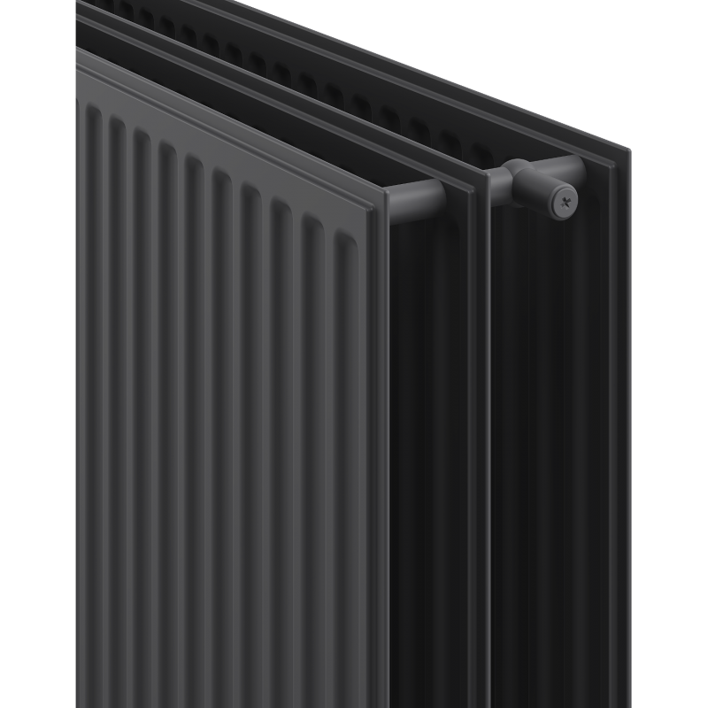 Mexen CH30 Hygiene 400 x 400 mm Panel Radiator, Side Connection, 438 W, Anthracite - W430H-040-040-66