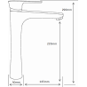 Mexen Axel DF62 bath set, black - 73813DF62-70