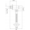 Mexen flush valve for urinal, chrome - 371500