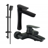 Mexen Axel DF62 bathtub set, Black - 73813DF62-70