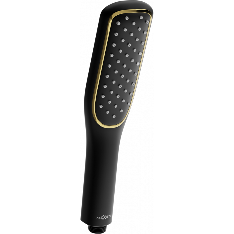 Mexen R-49 1-function shower handle, Black/Gold - 79549-75