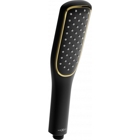 Mexen R-49 1-function shower handle, Black/Gold - 79549-75