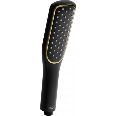 Mexen R-49 1-function shower head, black/gold - 79549-75