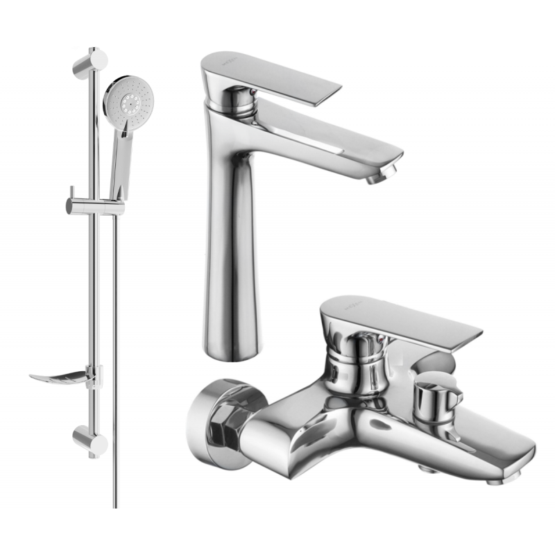 Mexen Axel DF40 bath set, chrome - 73813DF40-00