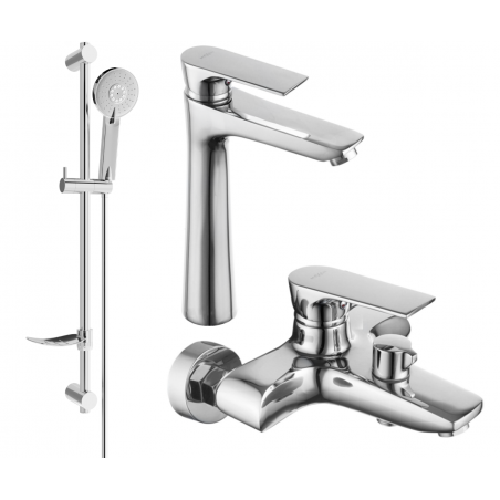 Mexen Axel DF40 bath set, chrome - 73813DF40-00