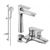 Mexen Axel DF40 bath set, chrome - 73813DF40-00