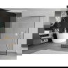 Mexen Kioto freestanding shower wall 160 x 200 cm, black pattern 8 mm, white - 800-160-002-20-70