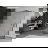 Mexen Kioto freestanding shower wall 150 x 200 cm, black pattern 8 mm, rose gold - 800-150-002-60-70