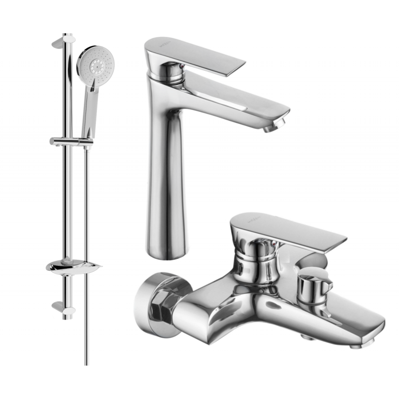 Mexen Axel DB40 bath set, chrome - 73813DB40-00