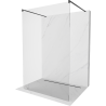 Mexen Kioto freestanding shower panel 125 x 200 cm, transparent 8 mm, black - 800-125-002-70-00