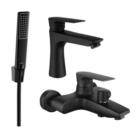 Mexen Axel R72 Bath Set, Black - 73803R72-70