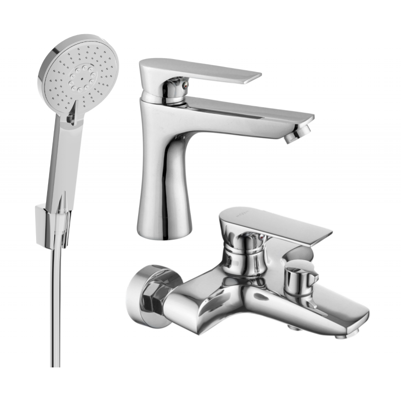 Mexen Axel R40 bath set, chrome - 73803R40-00