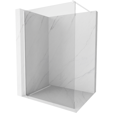 Mexen Kioto Walk-in Shower Screen 65 x 200 cm, Transparent 8 mm, White - 800-065-101-20-00