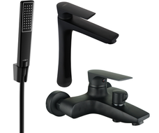 Mexen Axel R72 bathtub set, Black - 73813R72-70