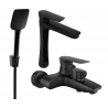 Mexen Axel R62 bathtub set, Black - 73813R62-70