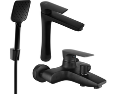 Mexen Axel R62 bathtub set, Black - 73813R62-70