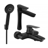 Mexen Axel R40 bathtub set, Black - 73813R40-70