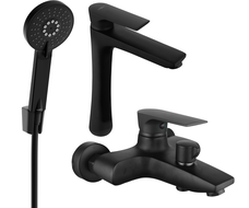 Mexen Axel R40 bathtub set, Black - 73813R40-70