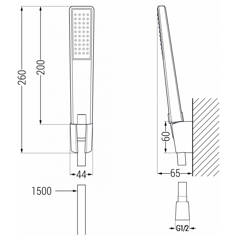 Mexen Axel R72 Bath Faucet with Shower Set, Chrome - 7383R72-00