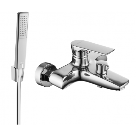 Mexen Axel R72 bathtub mixer tap with shower head, Chrome - 7383R72-00