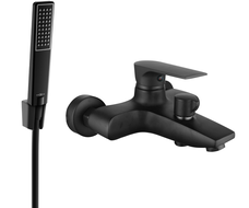Mexen Axel R72 bathtub mixer tap with shower head, Black - 7383R72-70