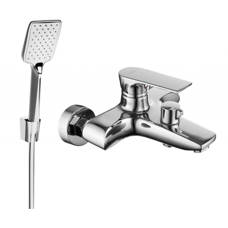 Mexen Axel R62 bathtub mixer tap with shower head, Chrome - 7383R62-00