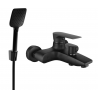 Mexen Axel R62 bathtub faucet with shower set, black - 7383R62-70