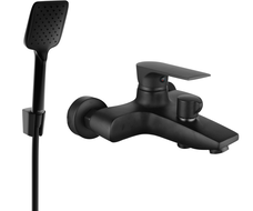 Mexen Axel R62 bathtub mixer tap with shower head, Black - 7383R62-70