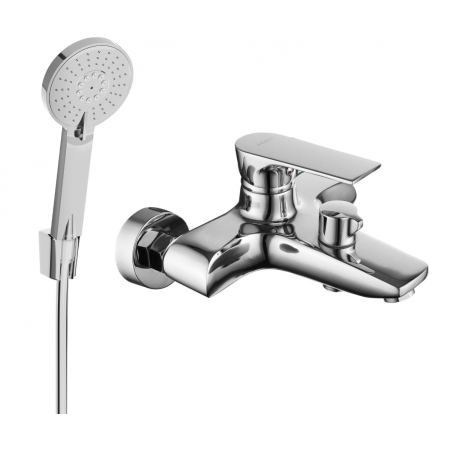 Mexen Axel R40 bath tap with shower set, chrome - 7383R40-00