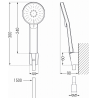 Mexen Axel R40 bath mixer with shower set, black - 7383R40-70