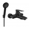 Mexen Axel R40 bathtub mixer tap with shower head, Black - 7383R40-70