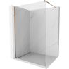 Mexen Kioto Walk-in Shower Wall 55 x 200 cm, Transparent 8 mm, Rose Gold - 800-055-101-60-00