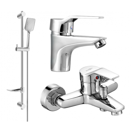 Mexen Caro DF72 bath set, chrome - 746603DF72-00