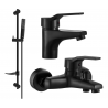 Mexen Caro DF72 bathtub set, Black - 746603DF72-70