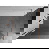 Mexen Kioto Walk-in Shower Panel 125 x 200 cm, transparent 8 mm, rose gold - 800-125-101-60-00