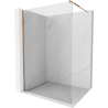 Mexen Kioto shower wall Walk-in 125 x 200 cm, transparent 8 mm, rose gold - 800-125-101-60-00
