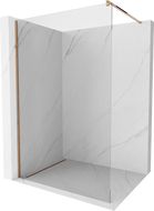 Mexen Kioto Walk-in Shower Wall 135 x 200 cm, Transparent 8 mm, Rose Gold - 800-135-101-60-00