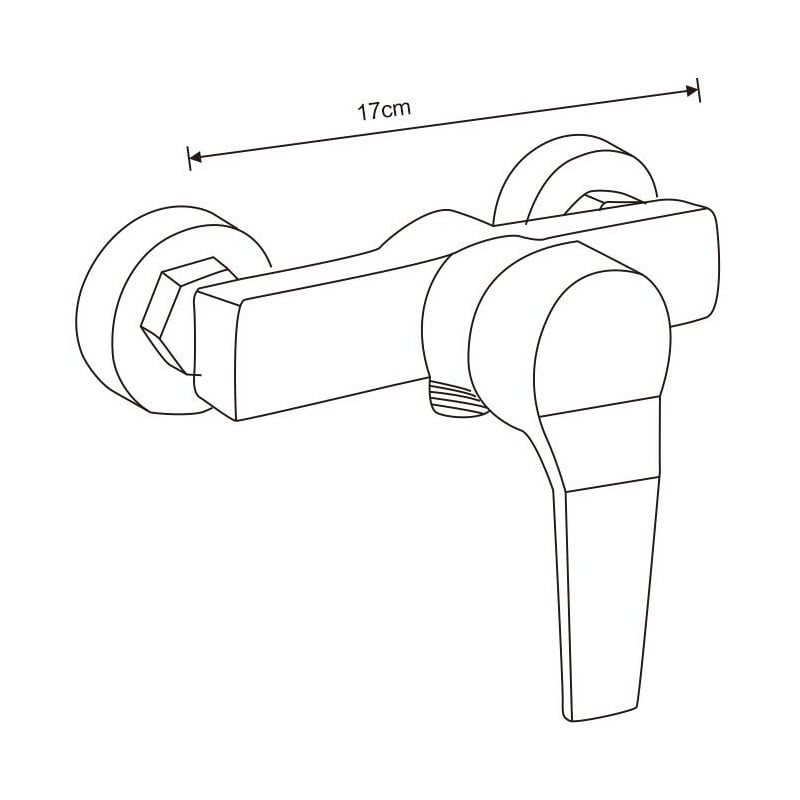 Mexen Caro DF62 shower set, chrome - 746604DF62-00