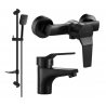 Mexen Caro DF62 shower set, Black - 746604DF62-70