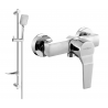 Mexen Caro DF62 shower mixer tap with shower head, Chrome - 74664DF62-00